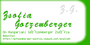 zsofia gotzemberger business card